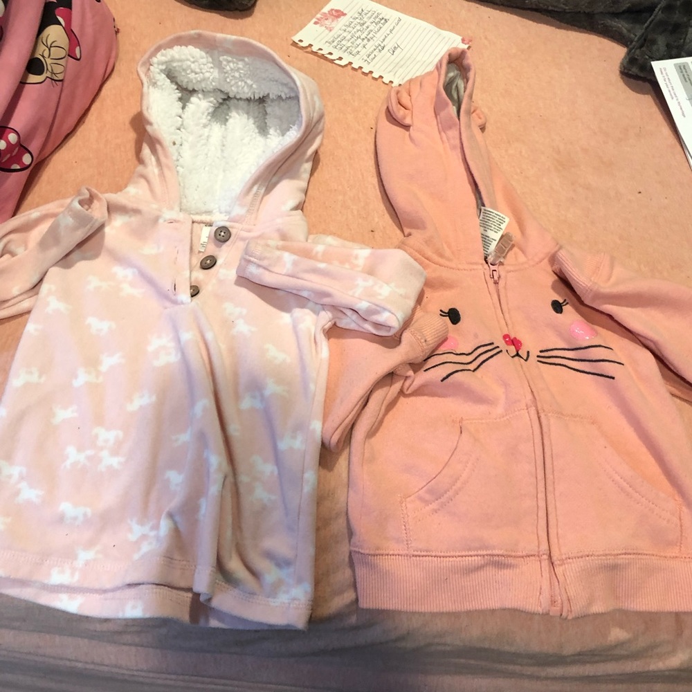 2 baby girls sweatshirts